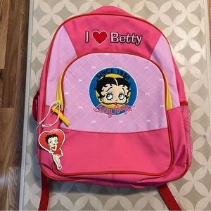 BETTY BOOP Backpack NWT I Love Betty Since 1930 Highly Detailed Embroide…